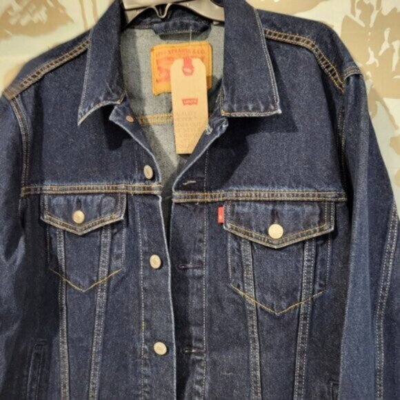 LEVI'S Trucker Jacket Denim Jean Jacket Men's Size Small - Picture 3 of 12